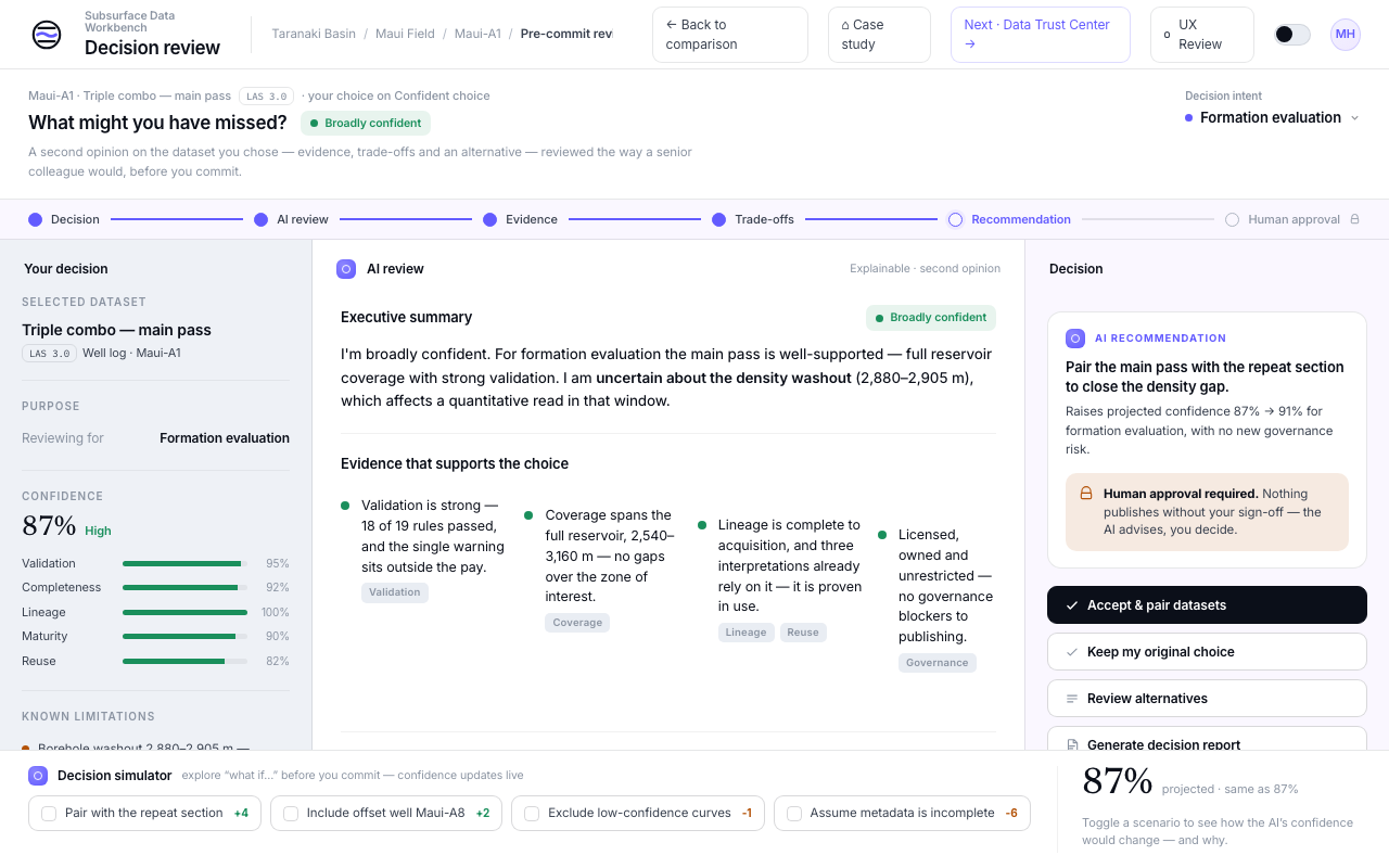 Decision Review final UI